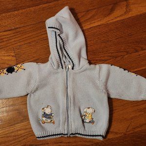 Children’s Place 3-6 month Scooter hooded zip-up cardigan sweater - Vintage